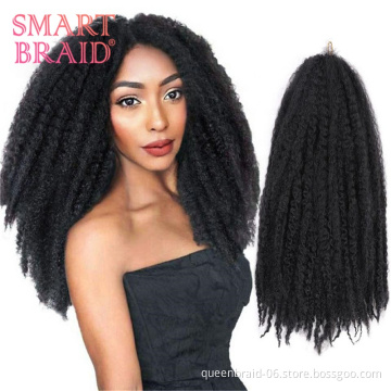 Marley braid Soft Synthetic Crochet Hair Extensions Bulk Synthetic Braiding Hair Afro Kinky Marley Braids